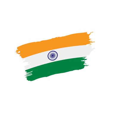 Hindistan bayrağı, vektör illüstrasyonu
