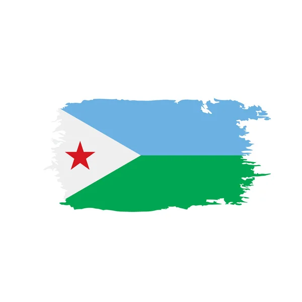 Drapeau Djibouti, illustration vectorielle — Image vectorielle