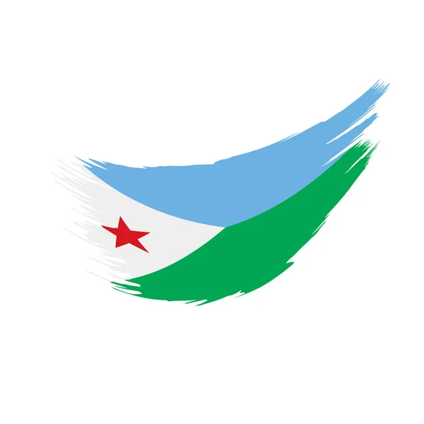 Dschibuti-Flagge, Vektorillustration — Stockvektor