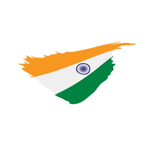 Indien Flagge, Vektorabbildung — Stockvektor