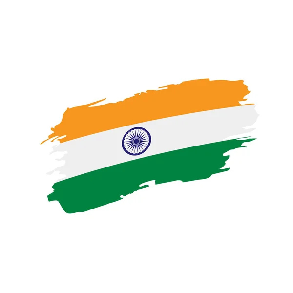 India vlag, vector illustratie — Stockvector