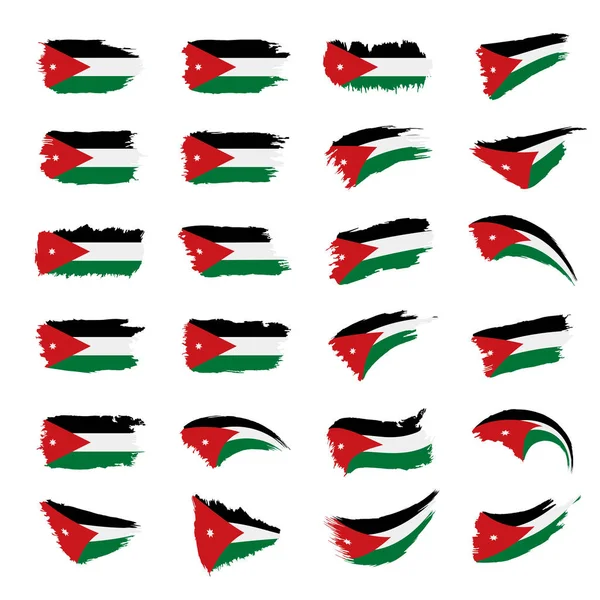 Jordanien flagga, vektor illustration — Stock vektor