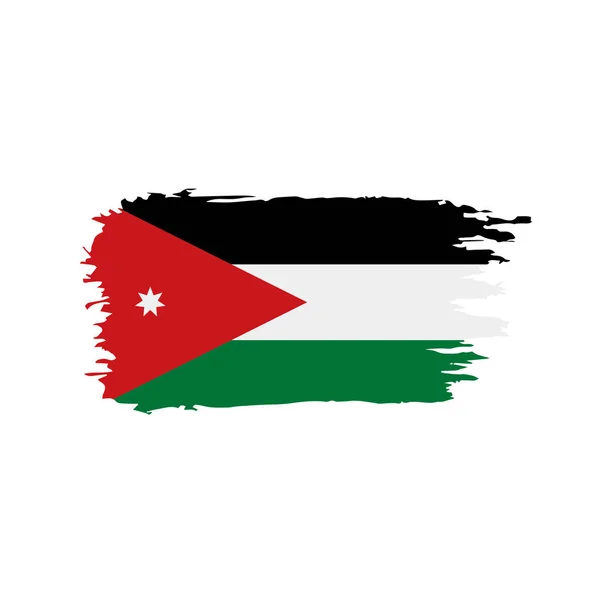 Jordánská vlajka, vektorová ilustrace — Stockový vektor