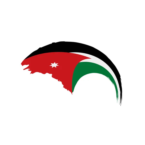 Jordan flag, vector illustration — Stock Vector