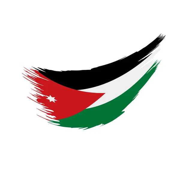 Jordan flag, vector illustration — Stock Vector