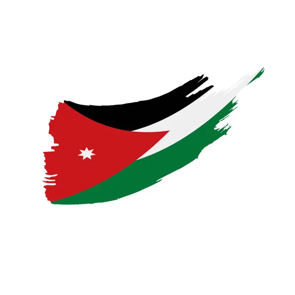 Jordanië vlag, vector illustratie — Stockvector