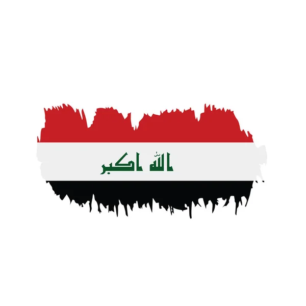 Bandera iraquí, ilustración vectorial — Archivo Imágenes Vectoriales
