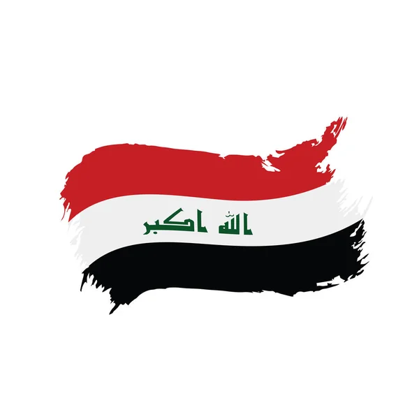 Bandeira iraquiana, ilustração vetorial —  Vetores de Stock