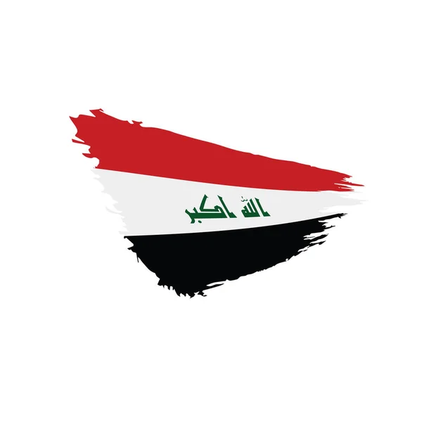 Bandeira iraquiana, ilustração vetorial — Vetor de Stock