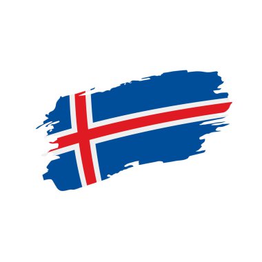 İzlanda bayrağı, vektör çizim