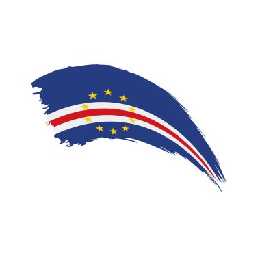 Cape Verde bayrak, vektör çizim