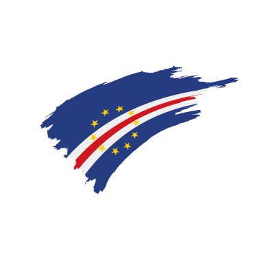 Cape Verde bayrak, vektör çizim