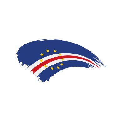 Cape Verde bayrak, vektör çizim