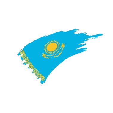 Kazakistan bayrağı, vektör çizim