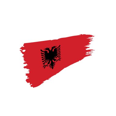 Arnavutluk bayrağı, vektör çizim