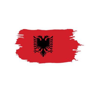Arnavutluk bayrağı, vektör çizim