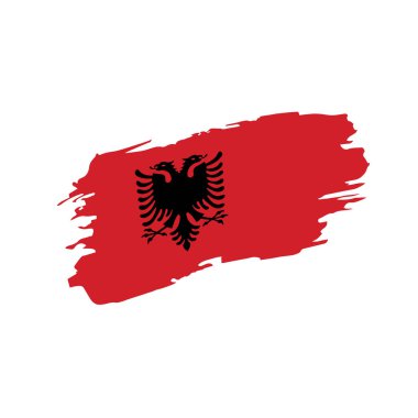 Arnavutluk bayrağı, vektör çizim