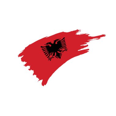 Arnavutluk bayrağı, vektör çizim