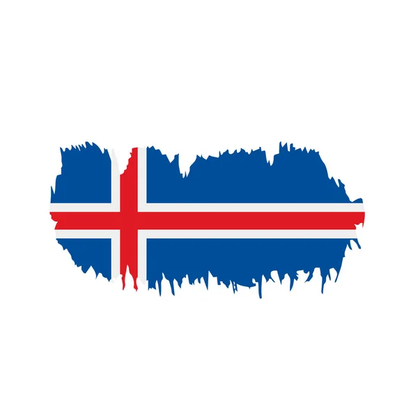 De vlag van IJsland, vectorillustratie — Stockvector