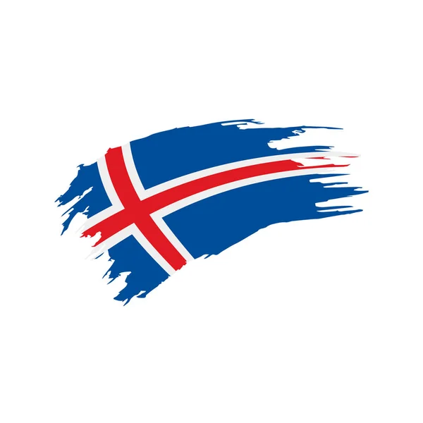 Bandera de Islandia, vector ilustración — Archivo Imágenes Vectoriales