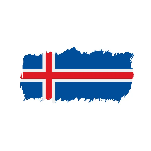 Bandera de Islandia, vector ilustración — Vector de stock