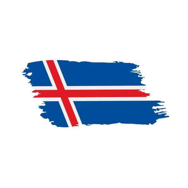 De vlag van IJsland, vectorillustratie — Stockvector