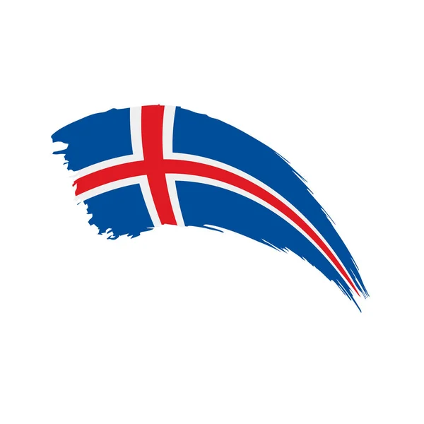 Bandera de Islandia, vector ilustración — Archivo Imágenes Vectoriales