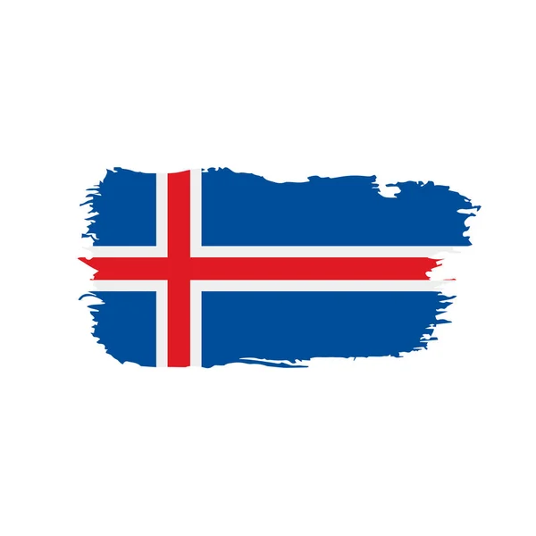 冰岛旗子, 媒介例证 — 图库矢量图片