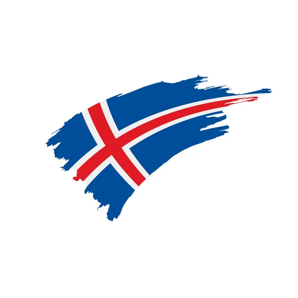 De vlag van IJsland, vectorillustratie — Stockvector