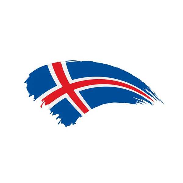 Флаг Исландии, векторная иллюстрация — стоковый вектор