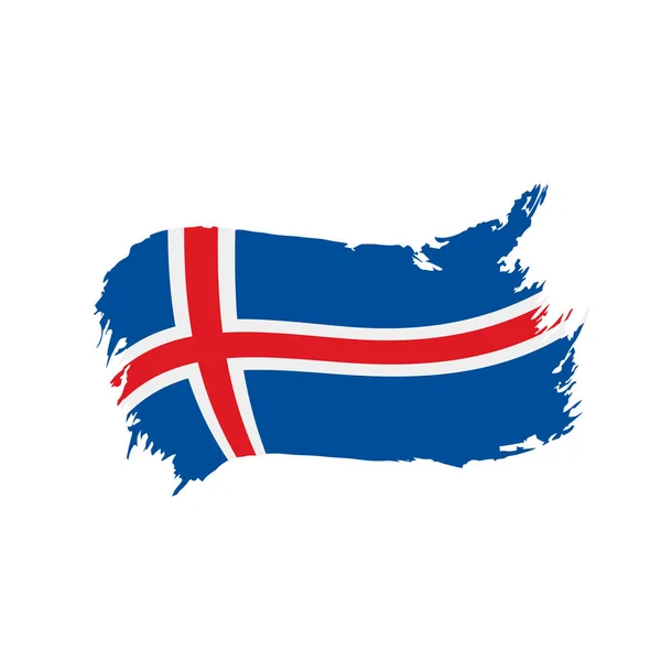 Bandera de Islandia, vector ilustración — Archivo Imágenes Vectoriales