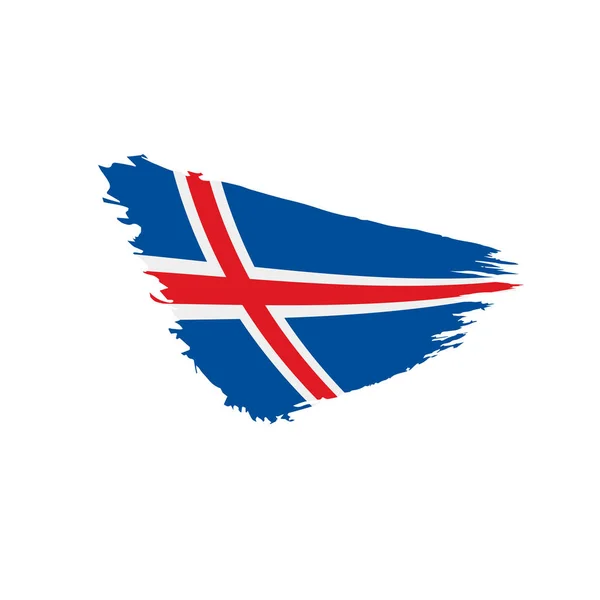 Drapeau Islande, illustration vectorielle — Image vectorielle