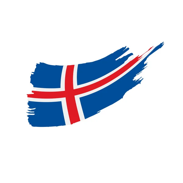 Bandera de Islandia, vector ilustración — Vector de stock