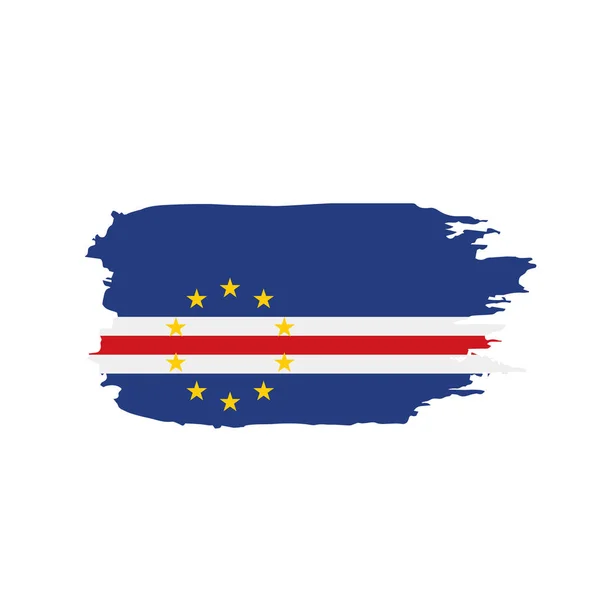 Bandeira de Cabo Verde, ilustração vetorial — Vetor de Stock