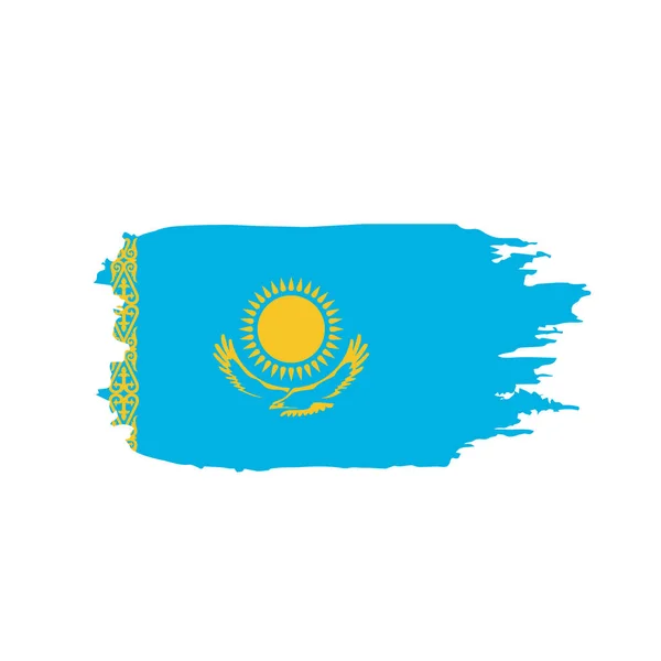 Bandera de Kazajstán, ilustración vectorial — Vector de stock