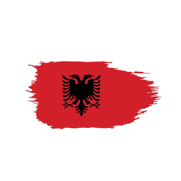 Bandera de Albania, vector de ilustración — Vector de stock