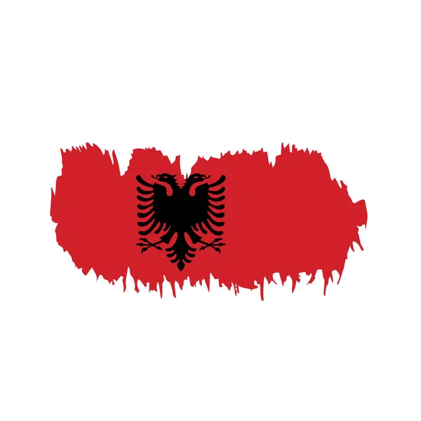 アルバニアの旗、ベクトル イラスト — ストックベクタ