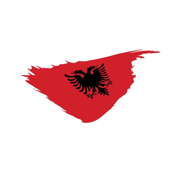 De vlag van Albanië, vectorillustratie — Stockvector