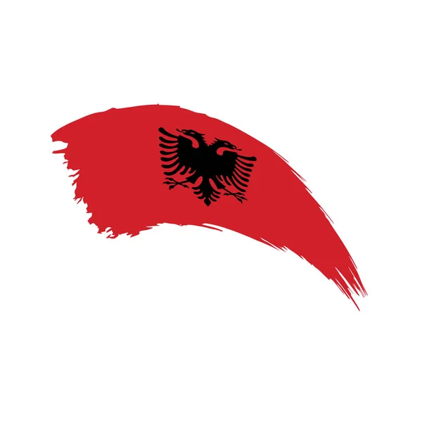 Bandera de Albania, vector de ilustración — Archivo Imágenes Vectoriales
