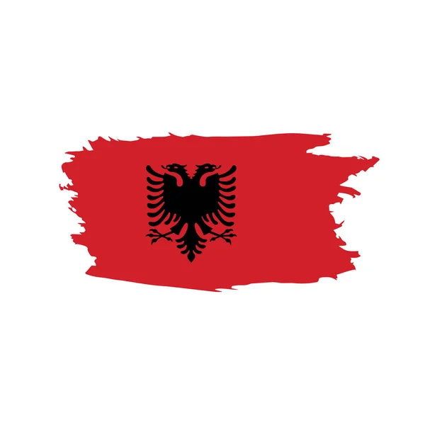 De vlag van Albanië, vectorillustratie — Stockvector