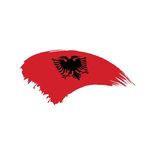 Bandera de Albania, vector de ilustración — Vector de stock