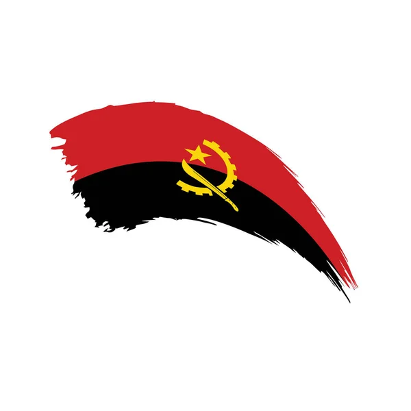 Bandeira de Angola, ilustração vetorial — Vetor de Stock