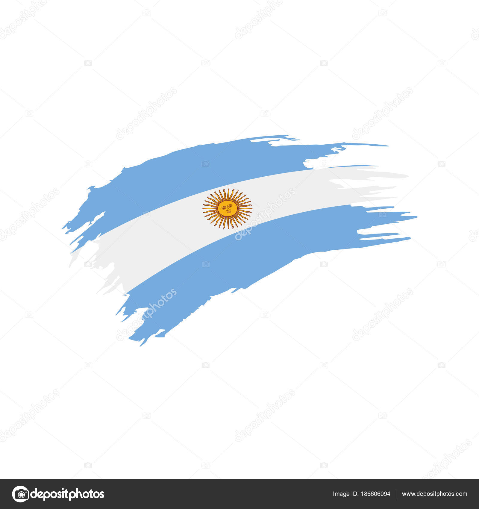Bandera Argentina, ilustración vectorial — Vector de stock ...