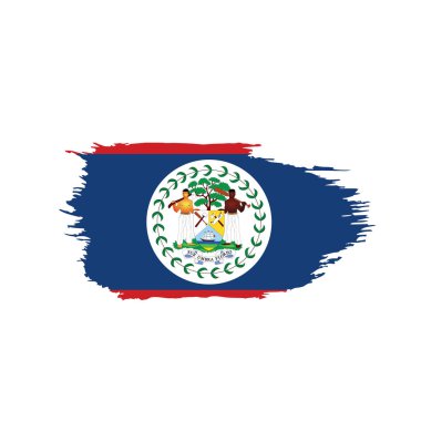 Belize bayrağı, vektör çizim