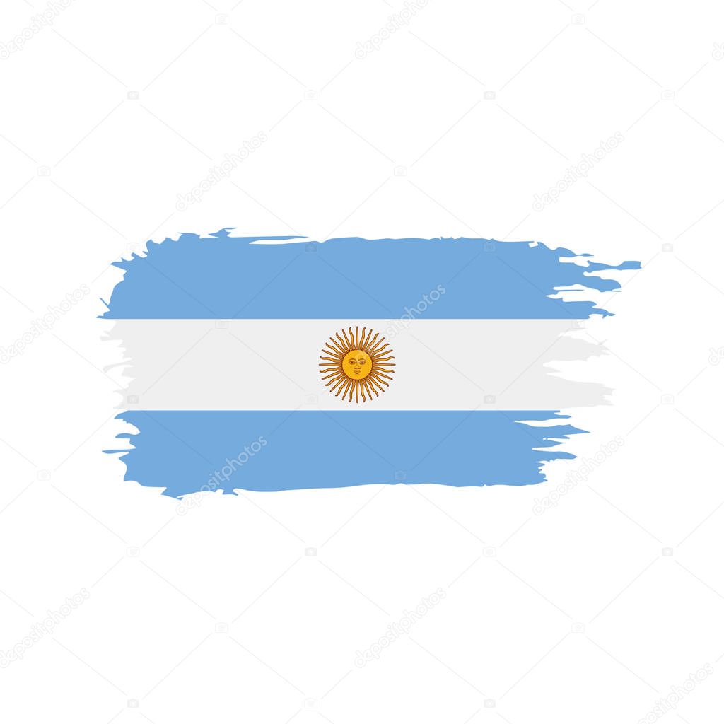 Argentina flag, vector illustration