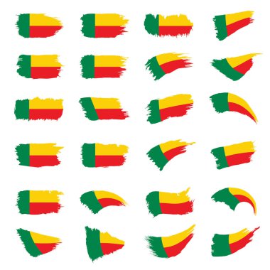 Benin bayrağı, vektör çizim