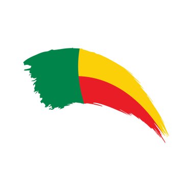 Benin bayrağı, vektör çizim