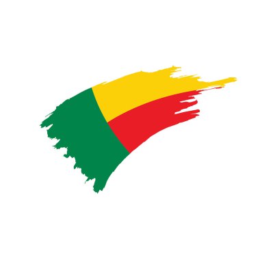 Benin bayrağı, vektör çizim
