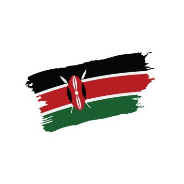 Kenya bayrak, vektör çizim