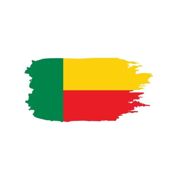 Bandera de Benín, ilustración vectorial — Vector de stock